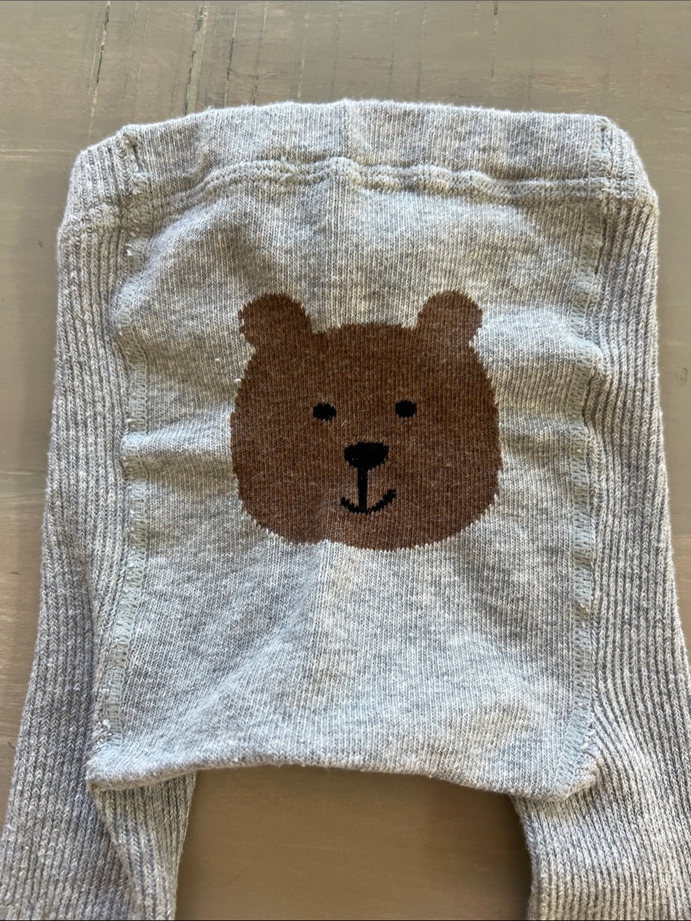 🐻 MUST BUNDLE. Bear Ribbed Tights w/ Brown Bear Accent. 🐻 - Picture 2 of 13